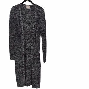 NWOT Ambiance black white long open duster